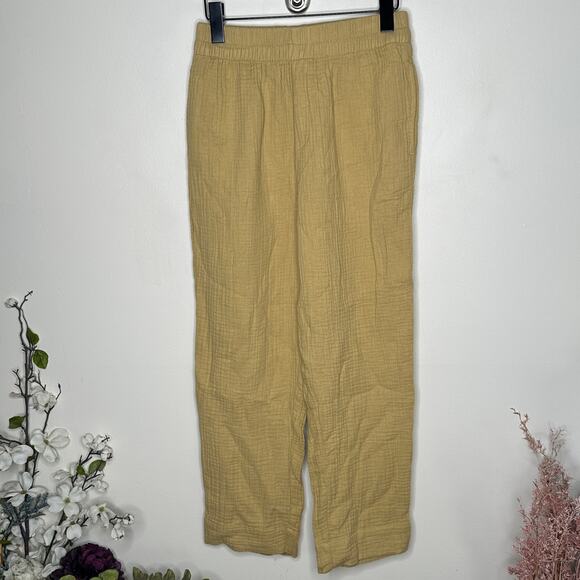 MADEWELL Lightspun Tapered Huston Pull-On Crop Pants Aged Gold Sz XS {N18] - Picture 2 of 6